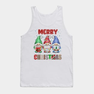 Merry Christmas Gnome Family Funny Xmas Tree Women Men Kids Tank Top